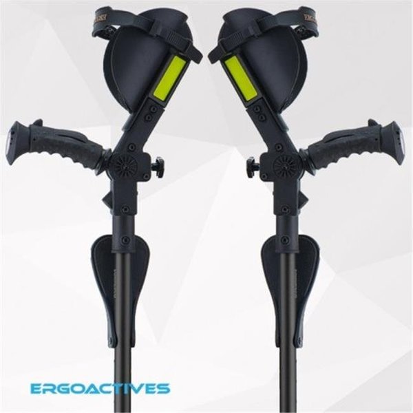Ergoactives Ergoactives A011 Ergobaum 3G Kids Pair Crutches; Black A011
